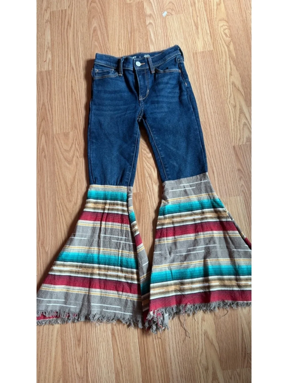 Old Navy Size 8 Girls Western Bell Bottoms